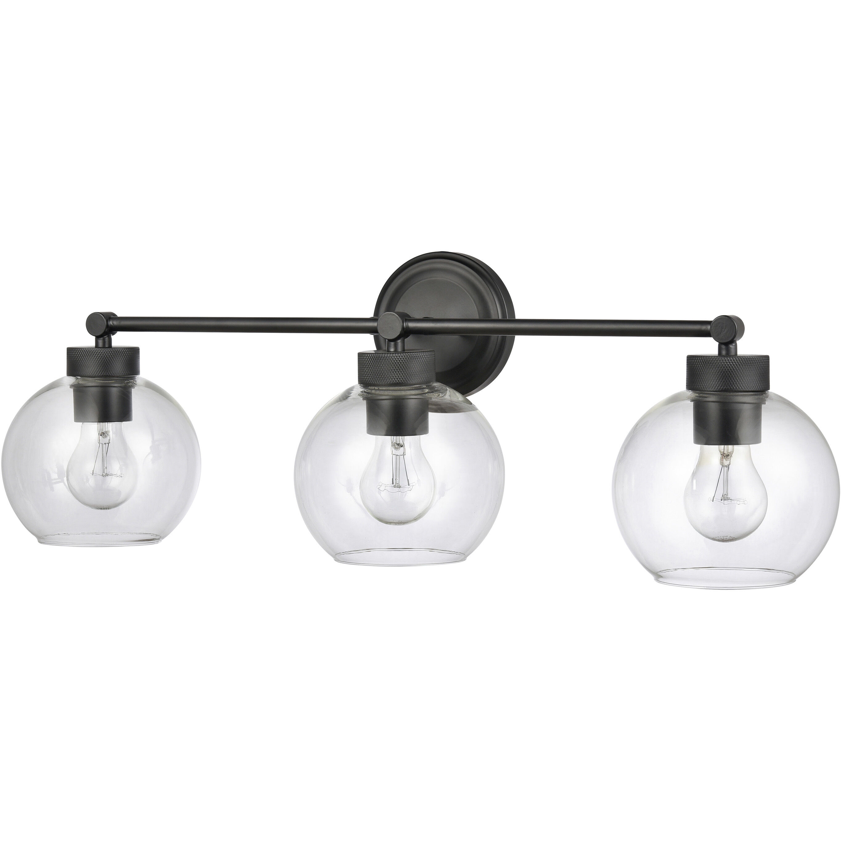 Jonatan 3 Light 25 inch Matte Black Bathroom Vanity Light Wall Light